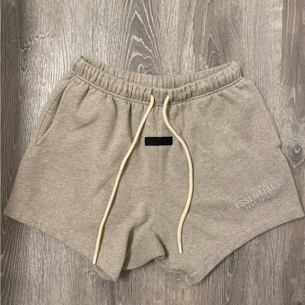 Fear of God Essentials Beige Athletic Shorts